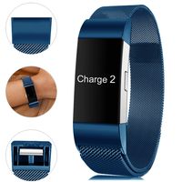 Find-MyWay Compatible with Fitbit Charge 2 Band,Charge 2 Accessories Stainless Steel Bracelet Women Men Wristbands Strap Rose Gold Silver Compatible for Charge 2 Fitness Tracker