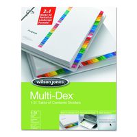 Wilson Jones MultiDex Index Dividers, Numbered 1-31, 31 Tabs per Set, Letter Size, Multi-Color (W90103B)