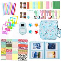 Leebotree Instant Camera Kit Bundle Compatible with Fujifilm Instax Mini 9 or 8 8+ Instant Film Camera, Includes Camera Case/Album/Selfie Lens/Filters/Frame/Stickers (Dinosaur Blue)