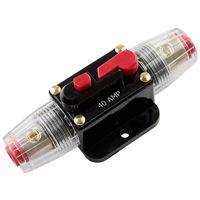 Car Stereo Audio 12V Circuit Breaker Fuse Inline Fits 4 8 Gauge Wire 40 Amp