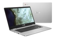 ASUS Chromebook C423NA-DH02 14.0" HD NanoEdge display Intel Dual Core Celeron Processor, 4GB RAM, 32GB eMMC storage, silver (Renewed)