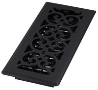 Decor Grates ST410 Floor Register, 4-Inch by 10-Inch, Textured Black