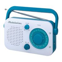Portable AM/FM Radio (White) Studebaker SB2001
