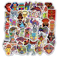 Honch Vintage Tribal Totem 50 Pcs Vinyl Stickers Pack Retro Decals for Laptop Ipad Car Luggage Water Bottle Helmet