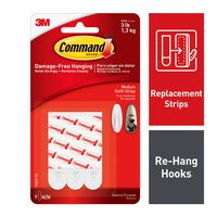 Command Replacement Strips, Re-Hang Indoor Hooks, Medium (17021P-ES)