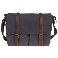 Waterproof Waxed Canvas 15" Macbook pro/ 14'' Laptop Messenger Bag Men Business Vintage shoulder bag/Briefcase