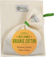 Organic Cotton Cold Brew Coffee Bags (2 Pack) - Super Fine Filter & Smart Drawstring Free Design for No Grounds or Silt - Safe to Boil Teas or Wort - Food Strainer for Nut Milks, Yogurt, Juice & More