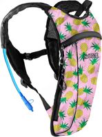 Sojourner Rave Hydration Pack Backpack - 2L Water Bladder Included for Festivals, Raves, Hiking, Biking, Climbing, Running and More (Small) (Pineapple)