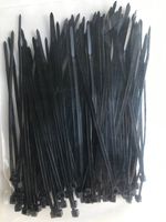 100 Cable Ties, Pack of 100 nylon black 4.75 inches