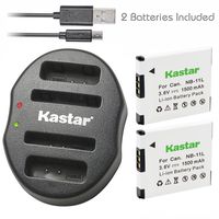 Kastar Battery (X2) & Dual USB Charger for Canon NB-11L Canon A2400 is A3400 is A4050 is, SX400 is SX410 is SX420 is, ELPH 170 is ELPH 360 HS, IXUS 125 HS 150 IXUS 155 IXUS IXUS 240 HS IXUS 285 HS