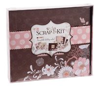 DIY Scrapbook Kit Photo Album - Dusty Pink, 10.63 x 9.13 x 1.38 Inches