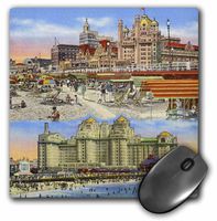 3dRose LLC 8 x 8 x 0.25 Inches Mouse Pad, Atlantic City Beach and Hotel Tray (mp_47334_1)