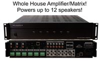 6x6 Whole House Amplifier Matrix Smart Home Amp with App 50 Watts 6 Zones 12 Speakers Control4 Savant URC RTI Simple Control 100 Watts