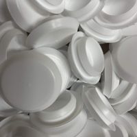 50 3/4" White Plastic Flush Type Hole Plugs 1" Head