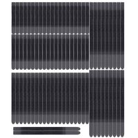 Pasow 80pcs Cable Ties Reusable Fastening Cable Ties Double Hook Tie Organiser Tie Wire Fasteners 5"/ 6"/8"/ 11" (Black)