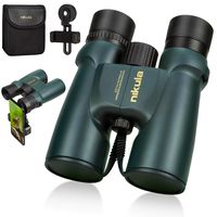 10x42 Roof Prism Binoculars for Adults, HD Professional Binoculars for Bird Watching Travel Stargazing Hunting Concerts Sports-BAK4 Prism FMC Lens-with Phone Mount Strap Carrying Bag (Green)