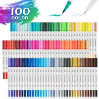 Hethrone 100 Colors Dual Brush Tip Markers Art Pens, Bullet Journal Pens Markers for Adults Kids Drawing Coloring Calligraphy Lettering Writing