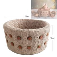 Newborn Foam Bucket Photography Props 0-6 Months Professional Posing Aid (Button)