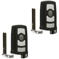 Car Key Fob Keyless Entry Remote fits BMW 7 Series 745i 750i 750Li 760i 760Li (LX8766S), Set of 2