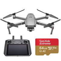 DJI Mavic 2 Zoom Drone Quadcopter with Smart Controller, Starter Bundle, 64GB SD Card