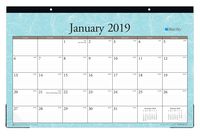 Blue Sky 2019 Monthly Desk Pad Calendar, Ruled Blocks, 17" x 11", Knightsbridge