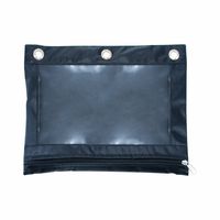 Advantus Zippered Binder Pencil Pouch with Rivet Enforced Holes, Black (67024)
