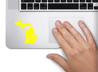 #2Home Michigan State Name Keypad Computer Laptop Symbol Decal Family Love Car Truck Sticker Window (Yellow)