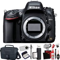 Nikon D600 DSLR Camera (Body Only) (International Model) with Extra Accessory Bundle
