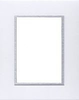 22x28 White & Silver Double Picture Mats Bevel Cut for 18x24 Pictures