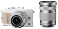 Olympus E-PL5 Interchangeable Lens Digital Camera Double Zoom Kit (White) E-PL5 DZKIT - International Version (No Warranty)