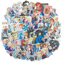 Cartoon Girl Laptop Stickers for Water Bottle, Cute Teen Travel Case Computer Wall Skateboard Motorcycle Phone Bicycle Luggage Guitar Bike Stickers Decal 100Pcs Pack (Princess)