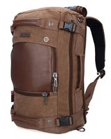 WITZMAN Canvas Backpack Travel Rucksack Backpack Vintage Duffel Bag Laptop Bag Casual Daypack A2020 (Brown)