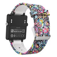 MoKo Garmin Vivoactive Watch Band, Soft Silicone Replacement Fitness Bands Wristbands with Metal Clasps for Garmin Vivoactive/Vivoactive Acetate Sports GPS Smart Watch - Colorful Jellyfish