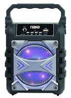 NAXA Electronics NAS-3096 Portable Bluetooth Speaker with LED Lighting Effects, Black