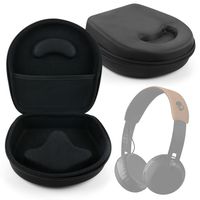 DURAGADGET Hard Black EVA Headphone Case (Headphones NOT Included) - Compatible with Skullcandy Grind Headphones - with Internal Netted Accessories Pocket