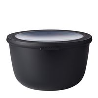 Rosti Mepal RST62140BLK Cirqula Multi Food Storage and Serving Bowl with Lid, Tall 2.1 Quart, Black