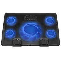 Qushhe Kanekane Notebook Cooling Pad Notebook Cooler for 12-15.6 inch Notebook 5 Fans LED Lights