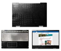 decalrus - Protective Decal for HP Envy X360 15M-BP011DX / 15M-BQ121DX (15.6" Screen) Laptop Crocodile Skin Pattern Texture Skin case Cover wrap CROhpENVY15_BP011dxBlack