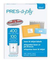 PRES-a-ply Labels for Laser & Inkjet Printers, 3.5 x 5, White, Box of 400 (30641)