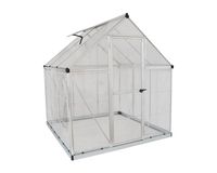 Palram HG5506 Hybrid Hobby Greenhouse, 6' x 6' x 7', Silver