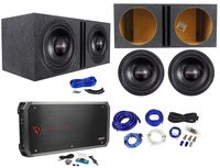 2) American Bass TNT-1544 2000w 15" Subwoofers+Vented Box+Mono Amplifier+Amp Kit