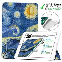 DuraSafe Cases for iPad Pro 11" 2018 [ A2013 A1979 A1980 A1934 ] Smart Cover with Soft Silicone Translucent Back - Starry Night