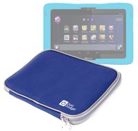 DURAGADGET Royal Blue Travel Lightweight & Shock Absorbent Neoprene Carry Case with Dual Zips for Kurio 10S and Kurio TAB XL Kids Tablets