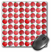 3dRose LLC 8 x 8 x 0.25 Inches Textured Apple Print Small Mouse Pad (mp_12133_1)