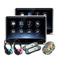 XTRONS 2 x 11.6 Inch Pair 19201080 HD Digital TFT IPS Touch Screen Car Headrest DVD Player with HDMI Port 1080P Video Games (HD121THD_Silverx2+DWH003+DWH004)