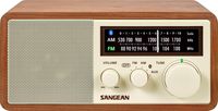Sangean WR-16 AM/FM/Bluetooth Wooden Cabinet Radio with USB Phone Charging (Renewed)