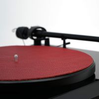 Premium Swiss Leather Turntable Mat | Burgundy | Slipmat Made in USA