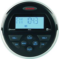 Jensen MS3ARTL AM/FM/USB/Bluetooth Compact 3.5" Round Waterproof Stereo with App Control