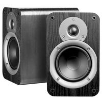 Nero Studio5 Dynamic Power Handling 100W Hi-Fi 5.25" Bookshelf Speakers, Black Wood Grain Design, Pair