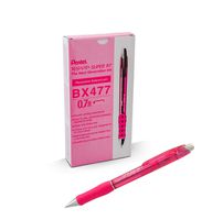 Pentel RSVP Super RT Ballpoint Pen, (0.7mm) Fine Line, Pink Ink - BX477-P